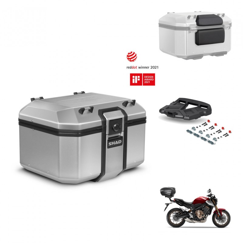 SHAD Baul trasero + soporte montaje parrilla accesorios KIT-448495
