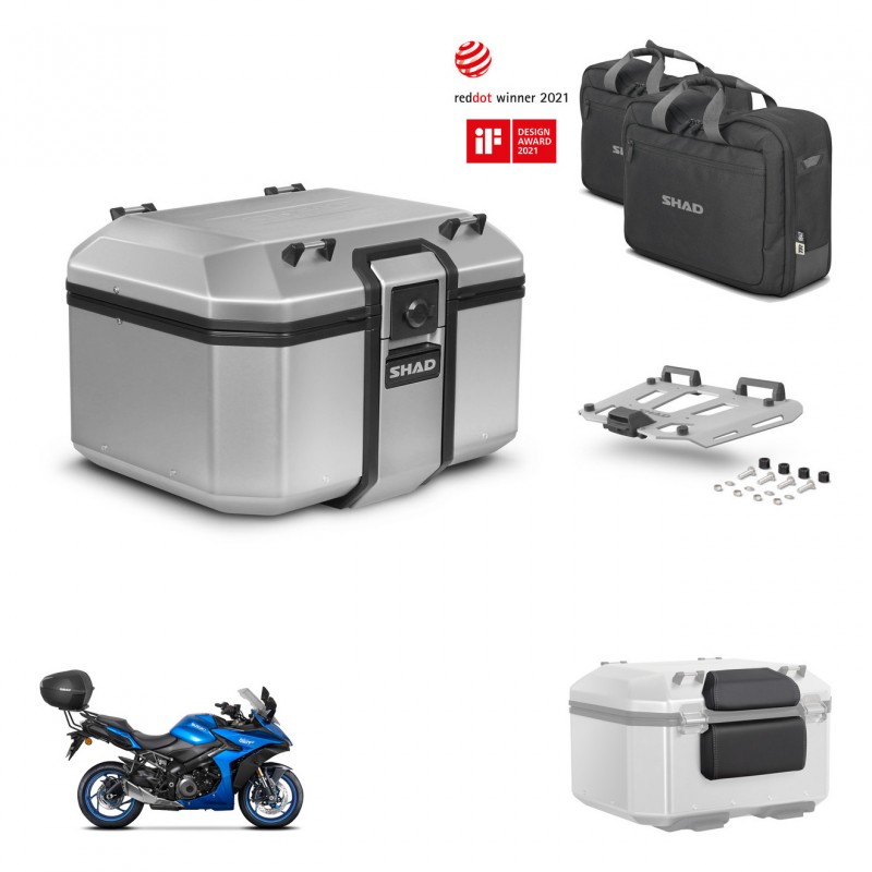 SHAD Baul trasero + soporte montaje parrilla accesorios KIT-448771