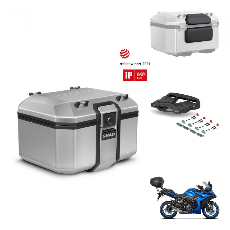 SHAD Baul trasero + soporte montaje parrilla accesorios KIT-448776