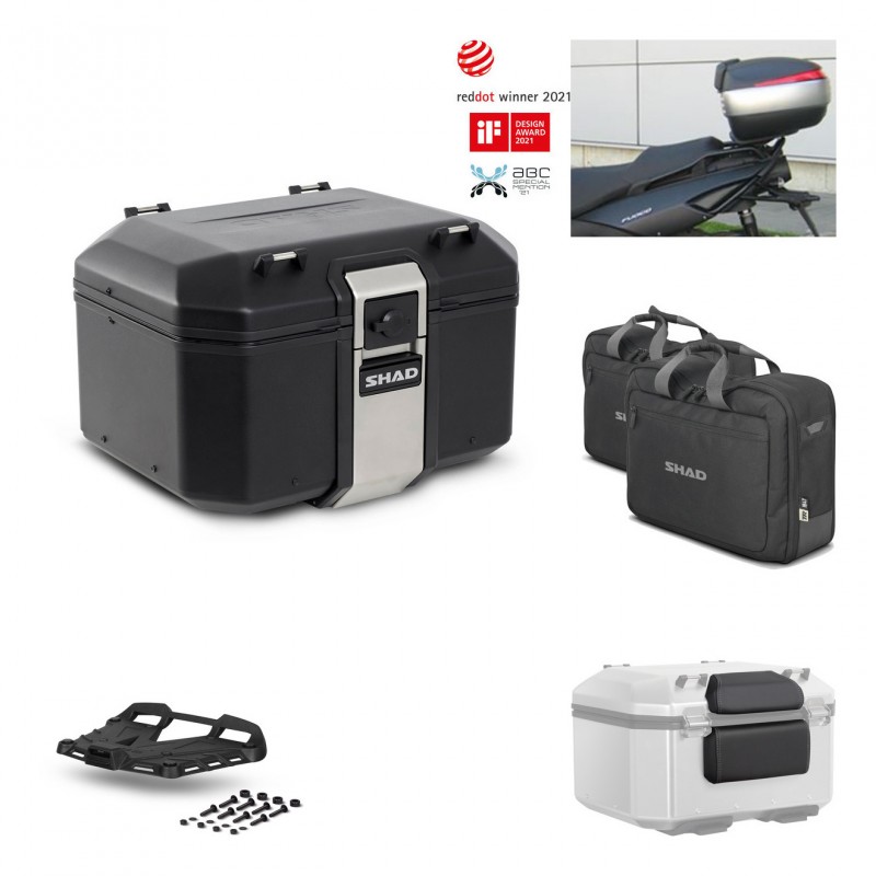SHAD Baul trasero + parrilla soporte montaje accesorios TR48 TERRA BLACK EDITION KIT-449523