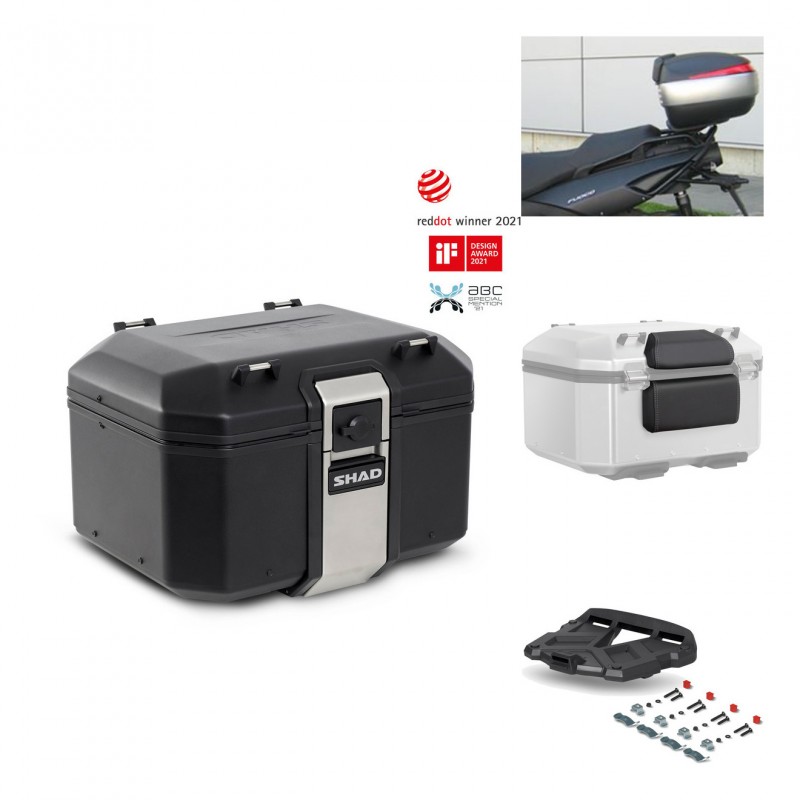 SHAD Baul trasero + parrilla soporte montaje accesorios TR48 TERRA BLACK EDITION KIT-449526