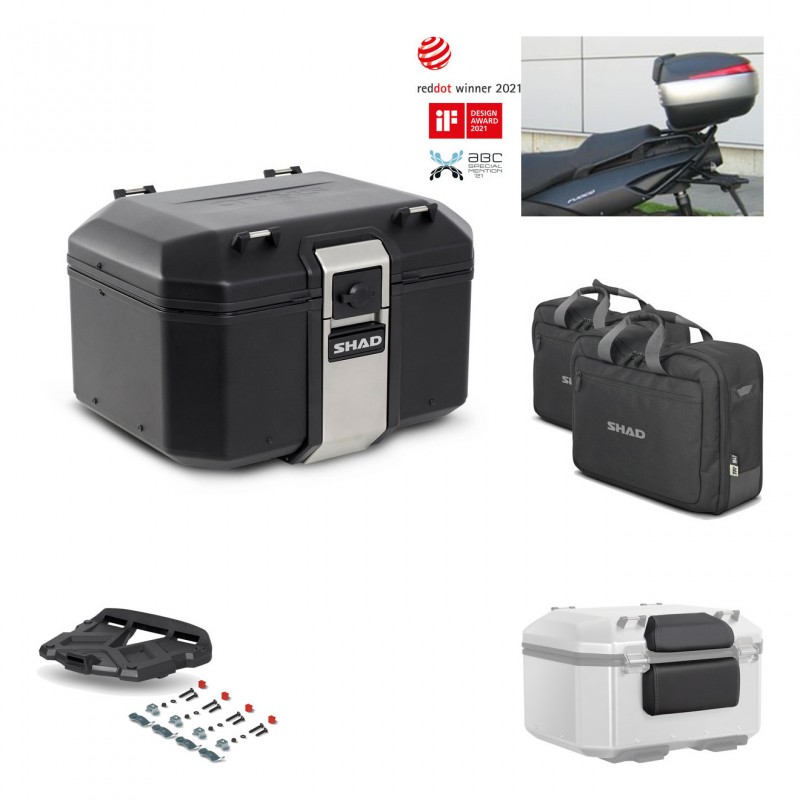 SHAD Baul trasero + parrilla soporte montaje accesorios TR48 TERRA BLACK EDITION KIT-449530
