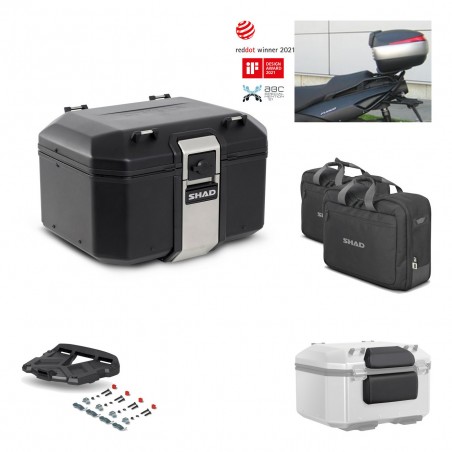 SHAD Baul trasero + parrilla soporte montaje accesorios TR48 TERRA BLACK EDITION KIT-449530