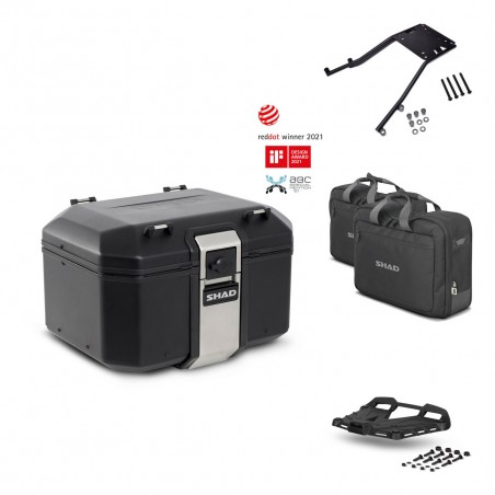 SHAD Baul trasero + parrilla soporte montaje accesorios TR48 TERRA BLACK EDITION KIT-449591