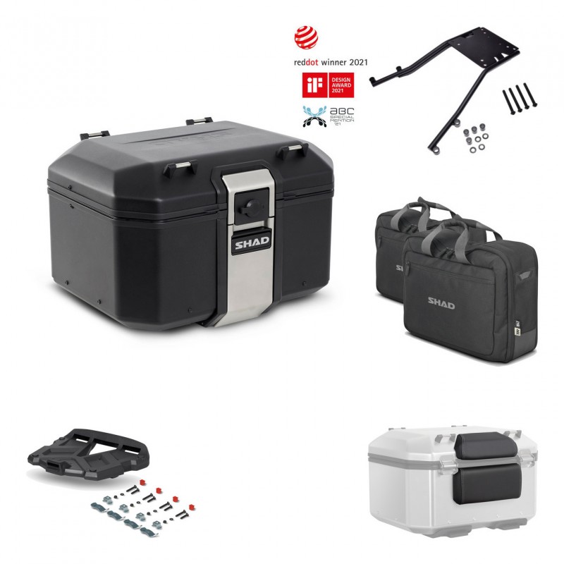 SHAD Baul trasero + parrilla soporte montaje accesorios TR48 TERRA BLACK EDITION KIT-449599