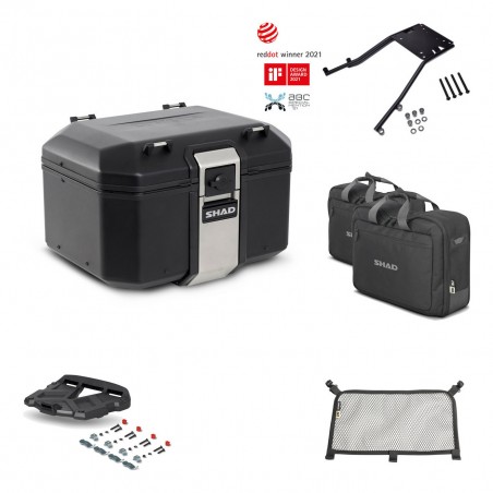 SHAD Baul trasero + parrilla soporte montaje accesorios TR48 TERRA BLACK EDITION KIT-449600
