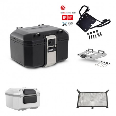 SHAD Baul trasero + parrilla soporte montaje accesorios TR48 TERRA BLACK EDITION KIT-449628