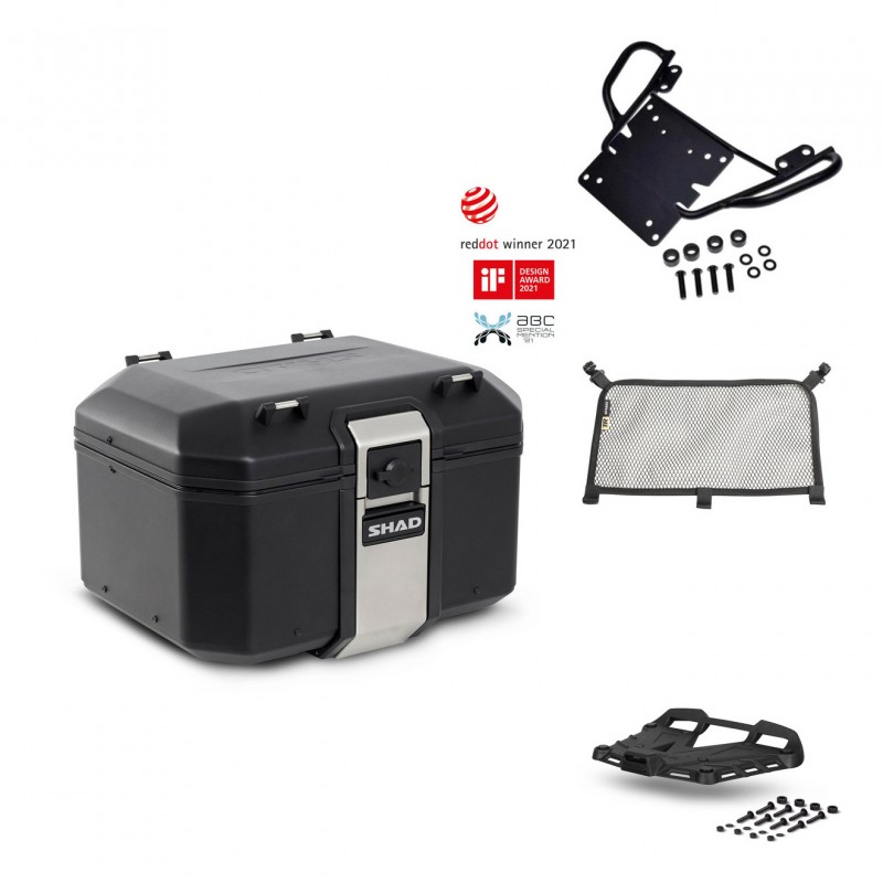 SHAD Rear trunk + grill mounting bracket accessories TR48 TERRA BLACK EDITION KIT-449635