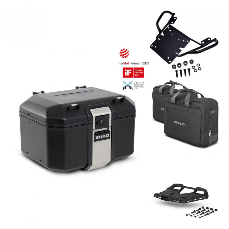 SHAD Rear trunk + grill mounting bracket accessories TR48 TERRA BLACK EDITION KIT-449637