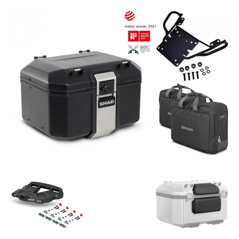 SHAD Baul trasero + parrilla soporte montaje accesorios TR48 TERRA BLACK EDITION KIT-449645