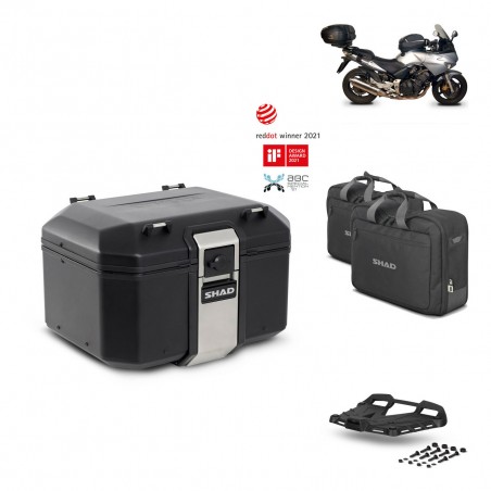 SHAD Baul trasero + parrilla soporte montaje accesorios TR48 TERRA BLACK EDITION KIT-449660