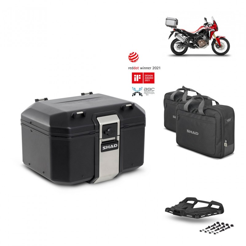 SHAD Baul trasero + parrilla soporte montaje accesorios TR48 TERRA BLACK EDITION KIT-449683