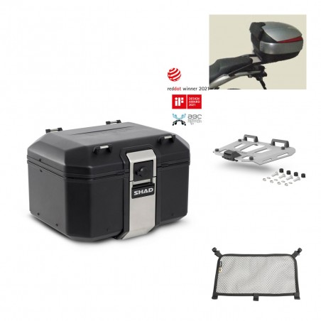 SHAD Baul trasero + parrilla soporte montaje accesorios TR48 TERRA BLACK EDITION KIT-449719