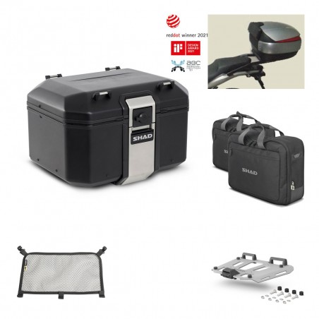 SHAD Baul trasero + parrilla soporte montaje accesorios TR48 TERRA BLACK EDITION KIT-449723