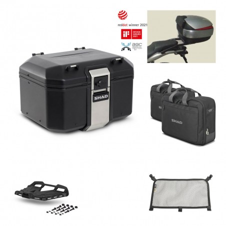 SHAD Baul trasero + parrilla soporte montaje accesorios TR48 TERRA BLACK EDITION KIT-449731