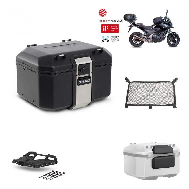 SHAD Baul trasero + parrilla soporte montaje accesorios TR48 TERRA BLACK EDITION KIT-451246
