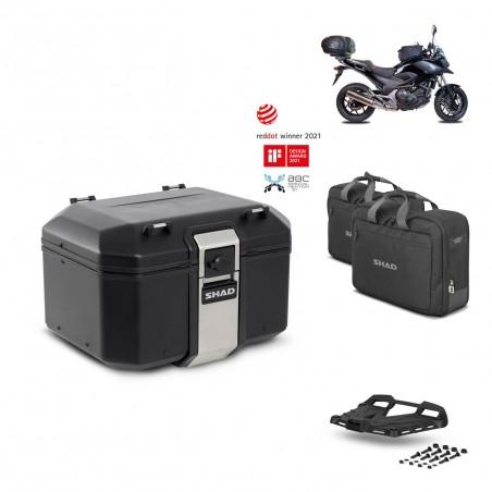 SHAD Baul trasero + parrilla soporte montaje accesorios TR48 TERRA BLACK EDITION KIT-451247