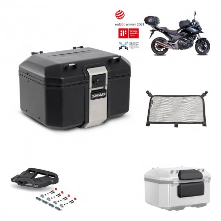 SHAD Baul trasero + parrilla soporte montaje accesorios TR48 TERRA BLACK EDITION KIT-451253