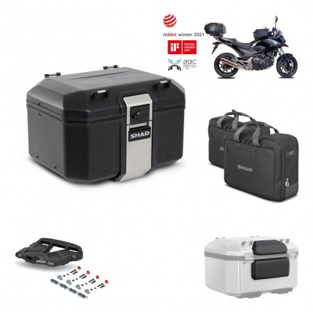 SHAD Baul trasero + parrilla soporte montaje accesorios TR48 TERRA BLACK EDITION KIT-451255