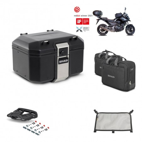 SHAD Baul trasero + parrilla soporte montaje accesorios TR48 TERRA BLACK EDITION KIT-451256