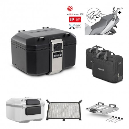SHAD Baul trasero + parrilla soporte montaje accesorios TR48 TERRA BLACK EDITION KIT-449770
