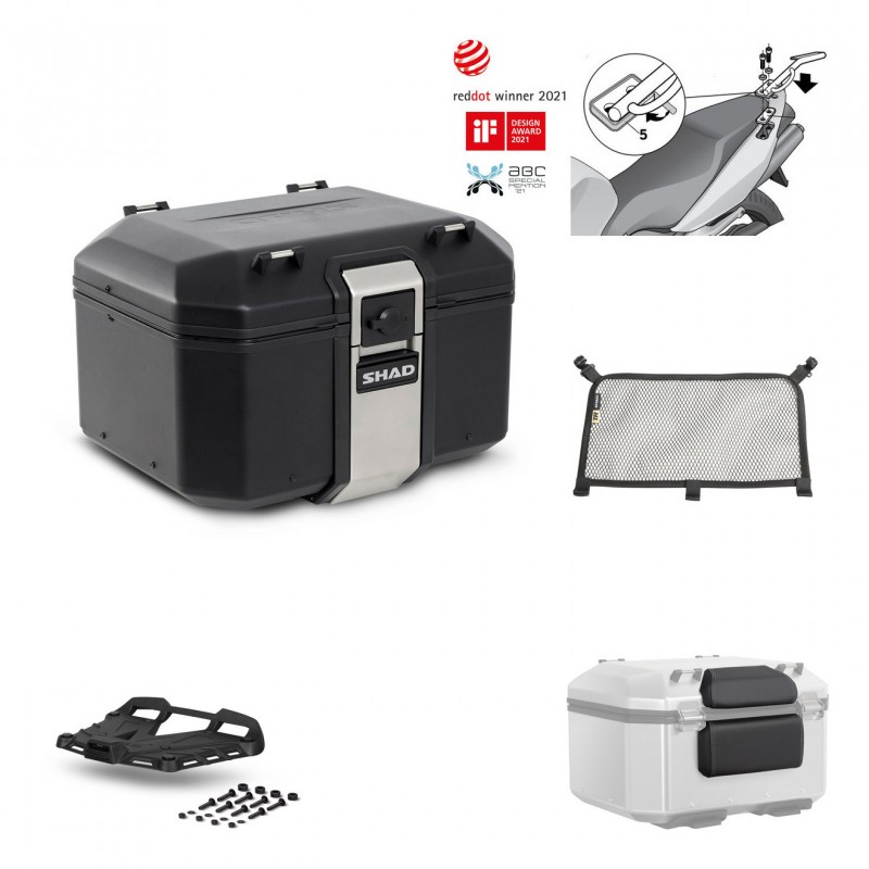 SHAD Rear trunk + grill mounting bracket accessories TR48 TERRA BLACK EDITION KIT-449774