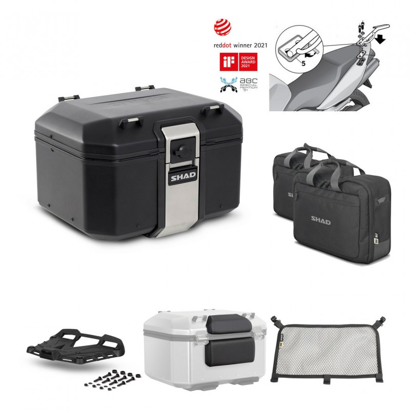 SHAD Rear trunk + grill mounting bracket accessories TR48 TERRA BLACK EDITION KIT-449778