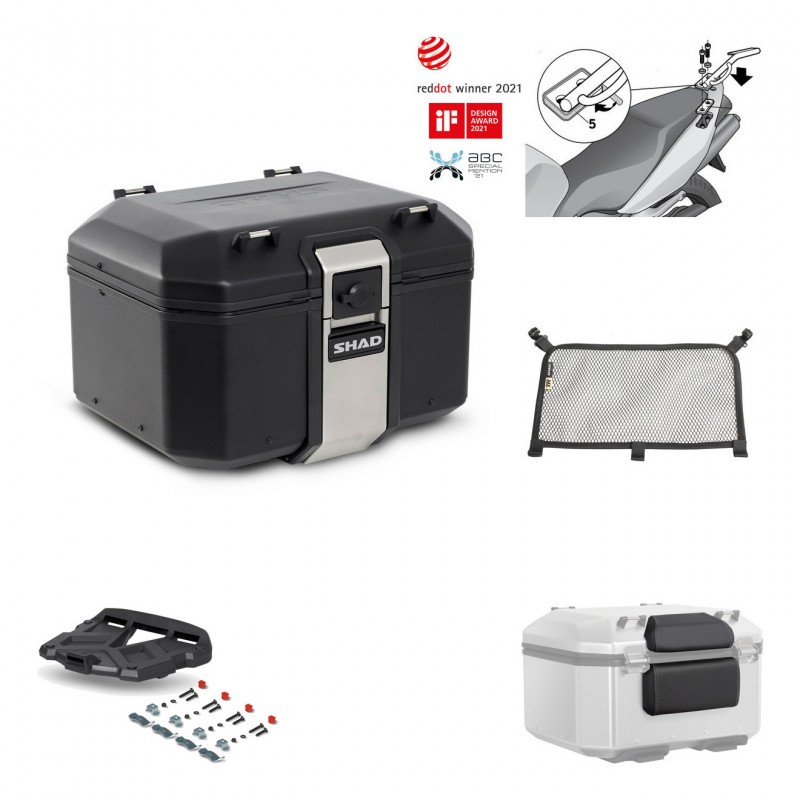 SHAD Rear trunk + grill mounting bracket accessories TR48 TERRA BLACK EDITION KIT-449781