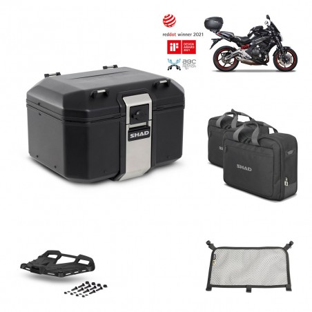 SHAD Baul trasero + parrilla soporte montaje accesorios TR48 TERRA BLACK EDITION KIT-449846