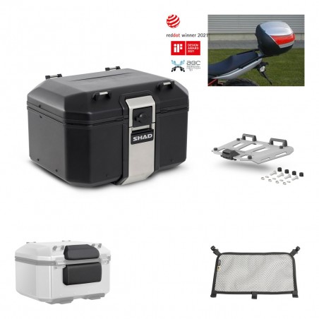 SHAD Baul trasero + parrilla soporte montaje accesorios TR48 TERRA BLACK EDITION KIT-449858