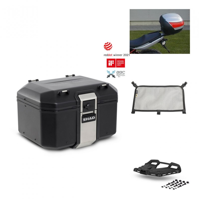 SHAD Baul trasero + parrilla soporte montaje accesorios TR48 TERRA BLACK EDITION KIT-449865