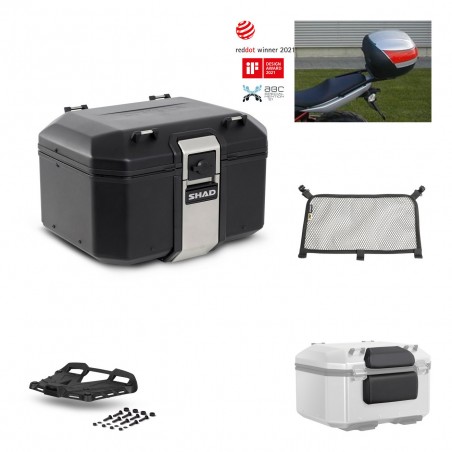 SHAD Baul trasero + parrilla soporte montaje accesorios TR48 TERRA BLACK EDITION KIT-449866