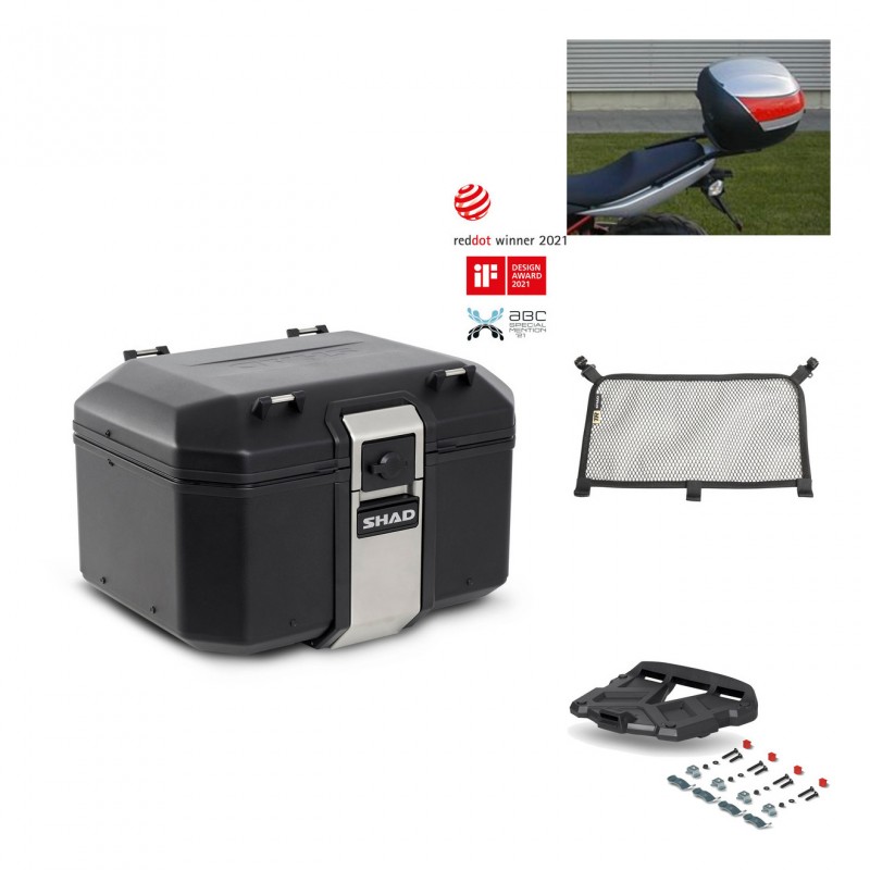SHAD Baul trasero + parrilla soporte montaje accesorios TR48 TERRA BLACK EDITION KIT-449872