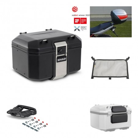 SHAD Baul trasero + parrilla soporte montaje accesorios TR48 TERRA BLACK EDITION KIT-449873