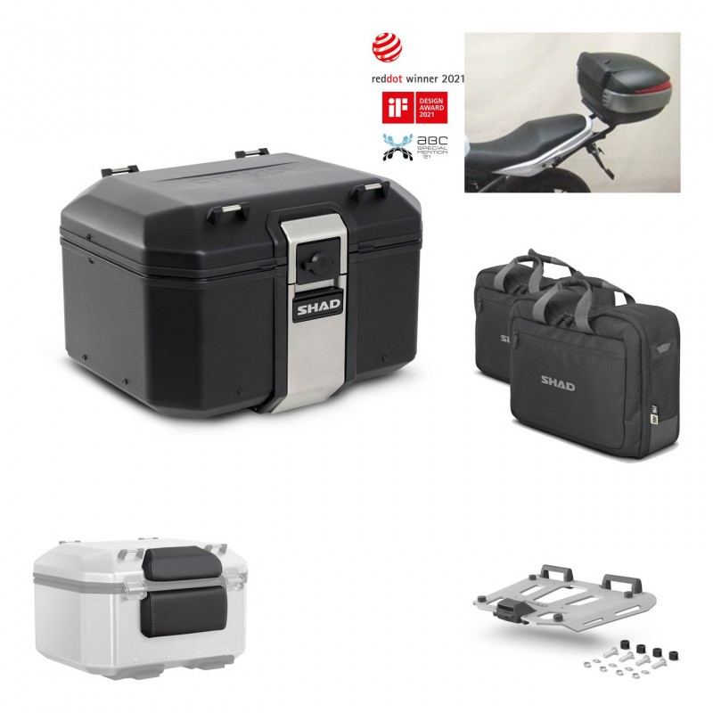 SHAD Baul trasero + parrilla soporte montaje accesorios TR48 TERRA BLACK EDITION KIT-449883