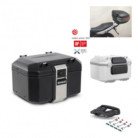 SHAD Baul trasero + parrilla soporte montaje accesorios TR48 TERRA BLACK EDITION KIT-449894