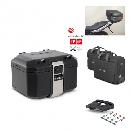 SHAD Baul trasero + parrilla soporte montaje accesorios TR48 TERRA BLACK EDITION KIT-449897