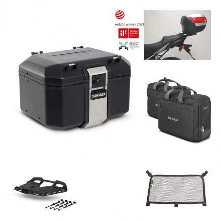 SHAD Baul trasero + parrilla soporte montaje accesorios TR48 TERRA BLACK EDITION KIT-449984