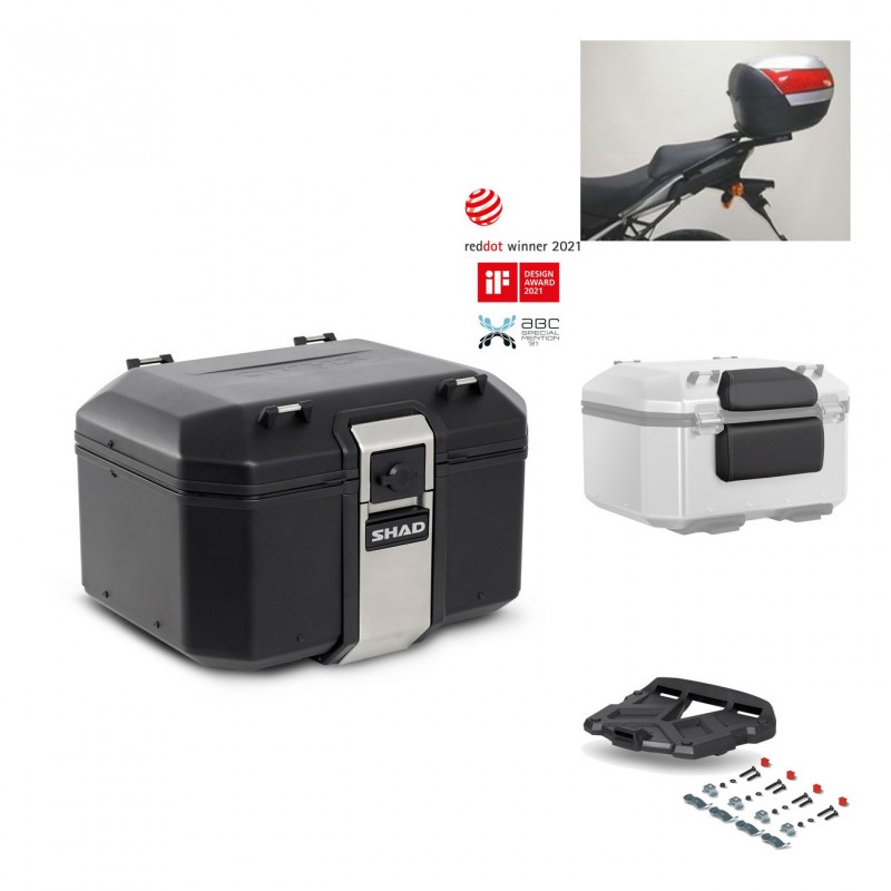 SHAD Baul trasero + parrilla soporte montaje accesorios TR48 TERRA BLACK EDITION KIT-449986