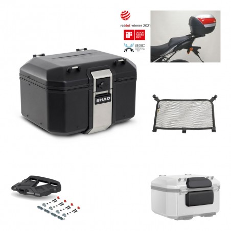 SHAD Baul trasero + parrilla soporte montaje accesorios TR48 TERRA BLACK EDITION KIT-449988