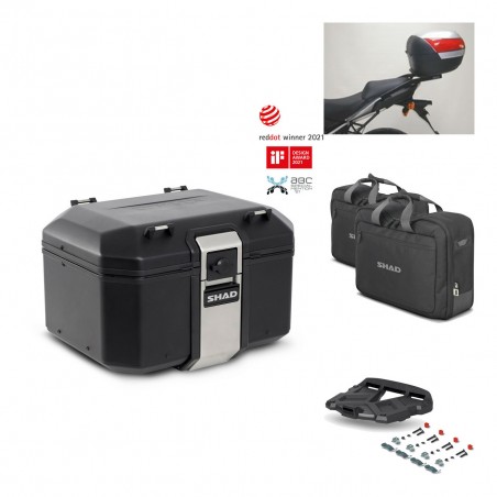 SHAD Baul trasero + parrilla soporte montaje accesorios TR48 TERRA BLACK EDITION KIT-449989