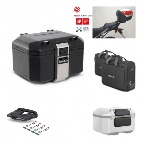 SHAD Baul trasero + parrilla soporte montaje accesorios TR48 TERRA BLACK EDITION KIT-449990
