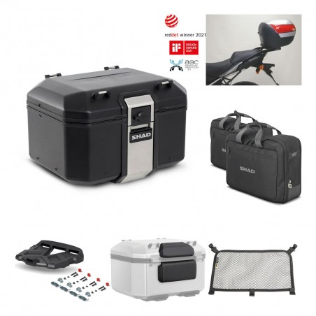 SHAD Baul trasero + parrilla soporte montaje accesorios TR48 TERRA BLACK EDITION KIT-449992