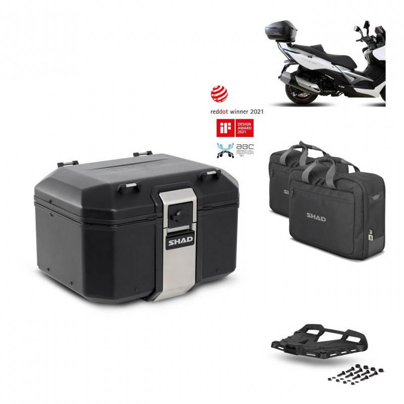 SHAD Baul trasero + parrilla soporte montaje accesorios TR48 TERRA BLACK EDITION KIT-450005