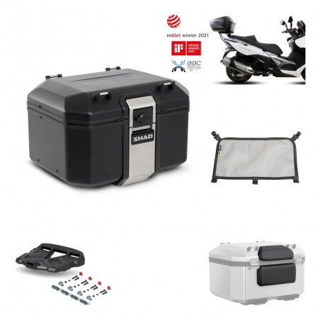SHAD Baul trasero + parrilla soporte montaje accesorios TR48 TERRA BLACK EDITION KIT-450011