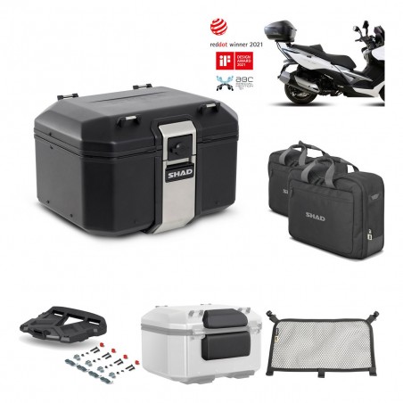 SHAD Baul trasero + parrilla soporte montaje accesorios TR48 TERRA BLACK EDITION KIT-450015