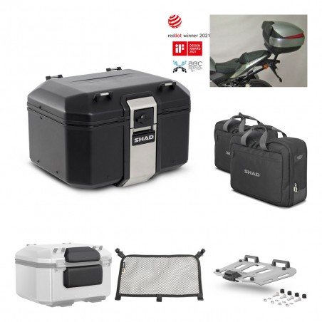 SHAD Baul trasero + parrilla soporte montaje accesorios TR48 TERRA BLACK EDITION KIT-450069