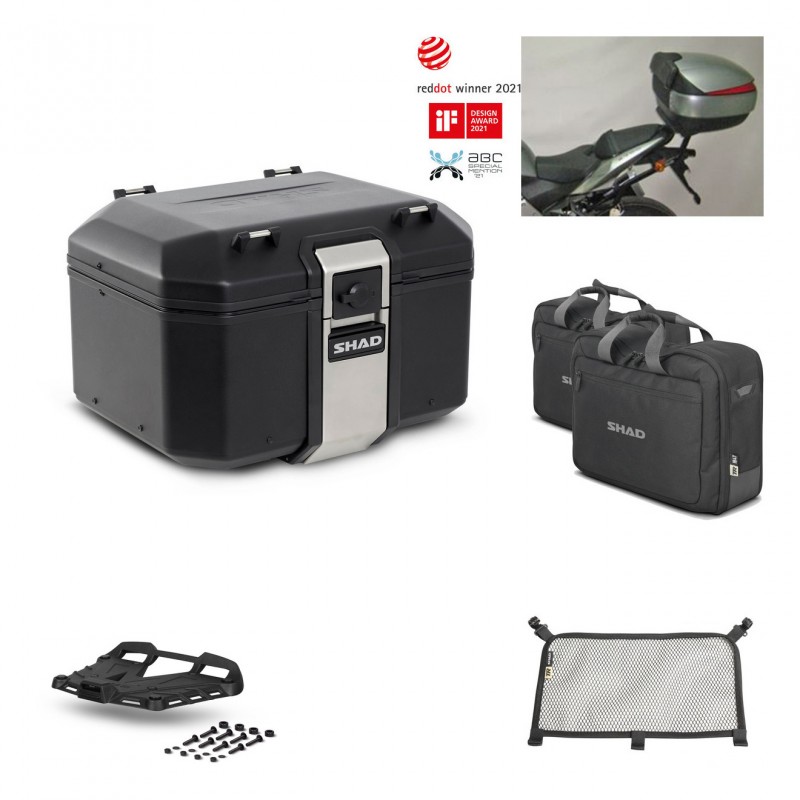 SHAD Rear trunk + grill mounting bracket accessories TR48 TERRA BLACK EDITION KIT-450076