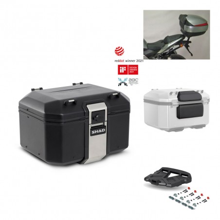 SHAD Baul trasero + parrilla soporte montaje accesorios TR48 TERRA BLACK EDITION KIT-450078