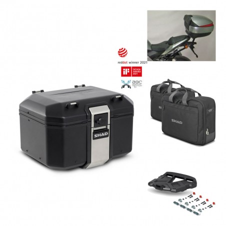 SHAD Baul trasero + parrilla soporte montaje accesorios TR48 TERRA BLACK EDITION KIT-450081